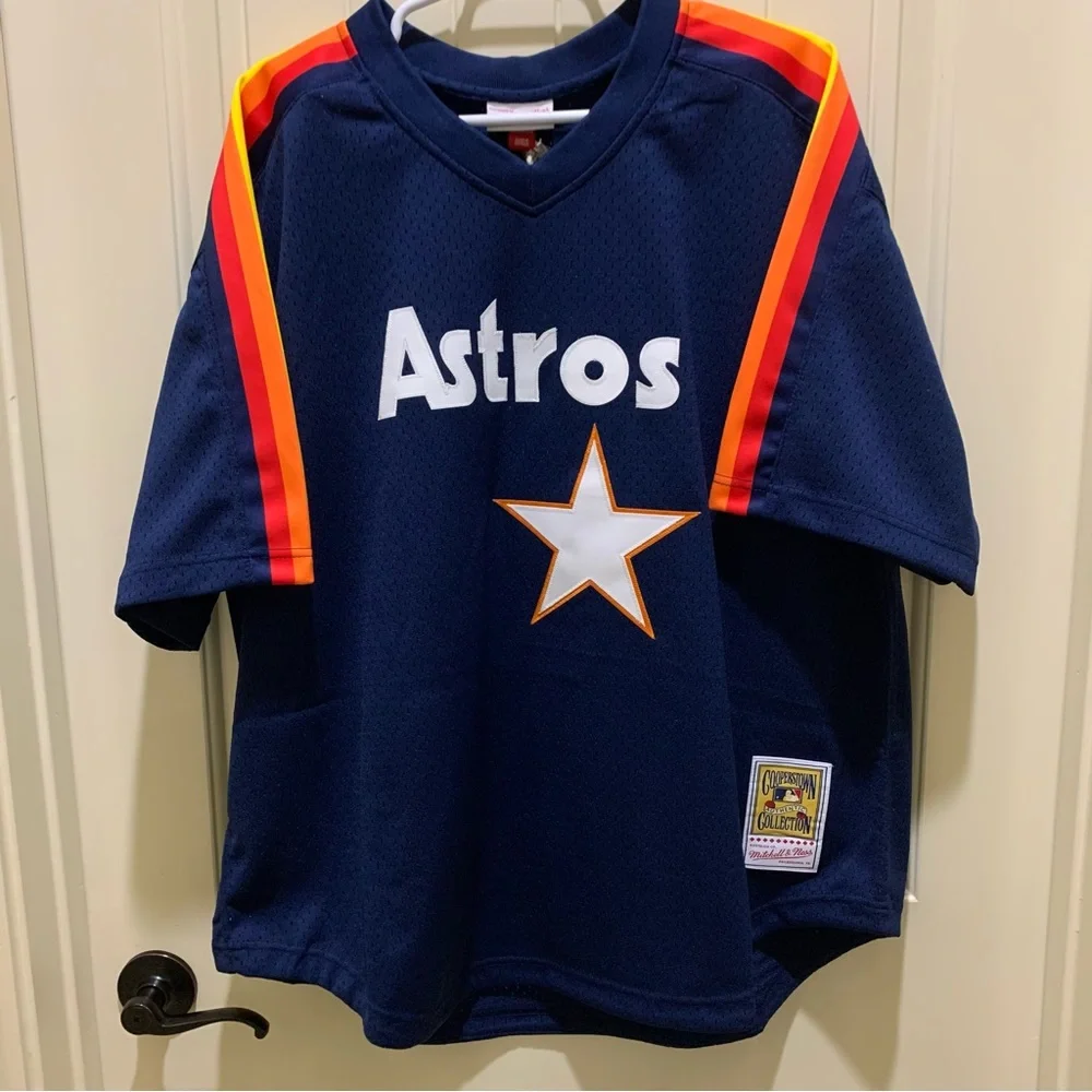 Mitchell & Ness 1980 Houston Astros Nolan Ryan Pullover Blue Jersey #34 2XL NEW - Picture 6 of 14